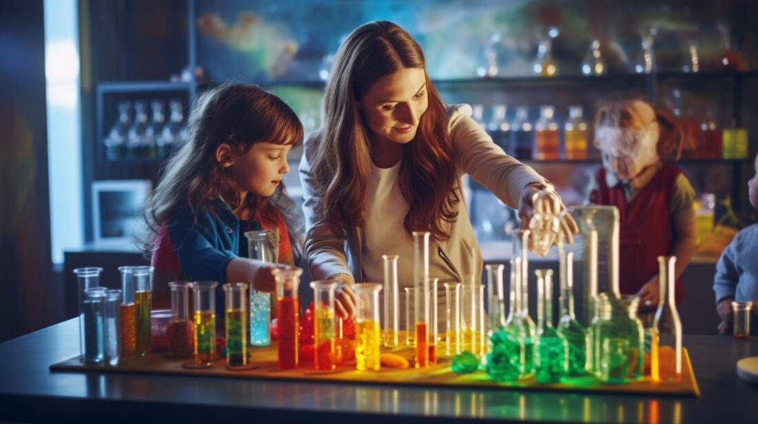 Франшиза научное детское шоу, химические эксперименты